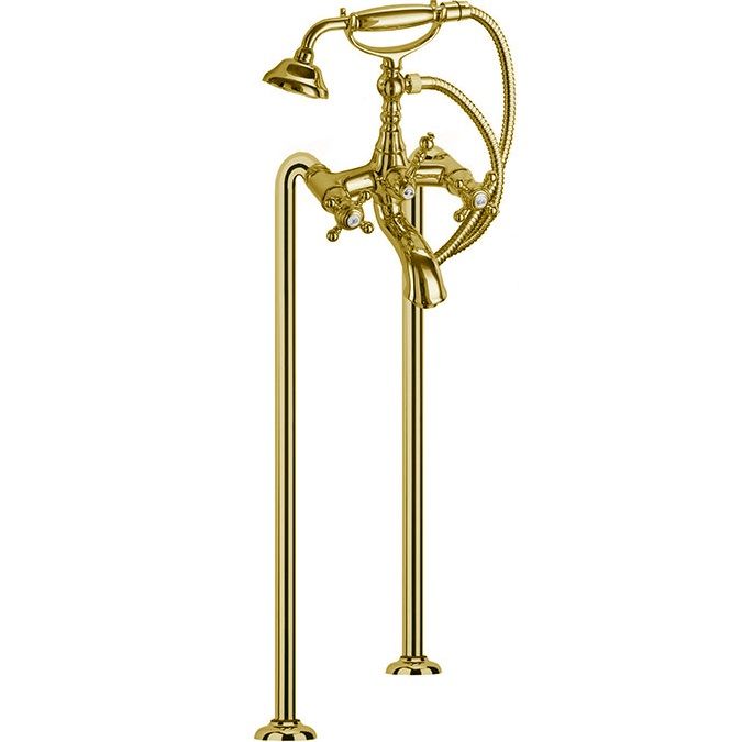 Смеситель для ванны напольный Fima Carlo Frattini Elizabeth F5084/2OR (золотой)