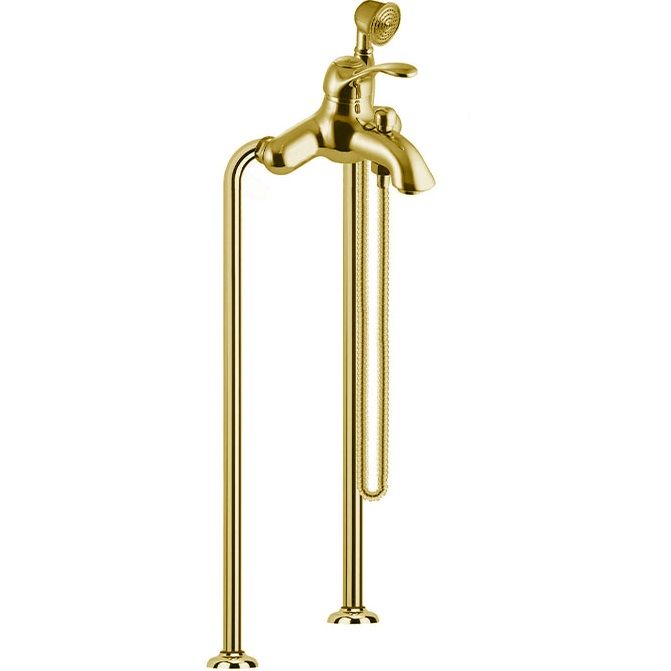 Смеситель для ванны напольный Fima Carlo Frattini Lamp F3304/4OR (золотой)
