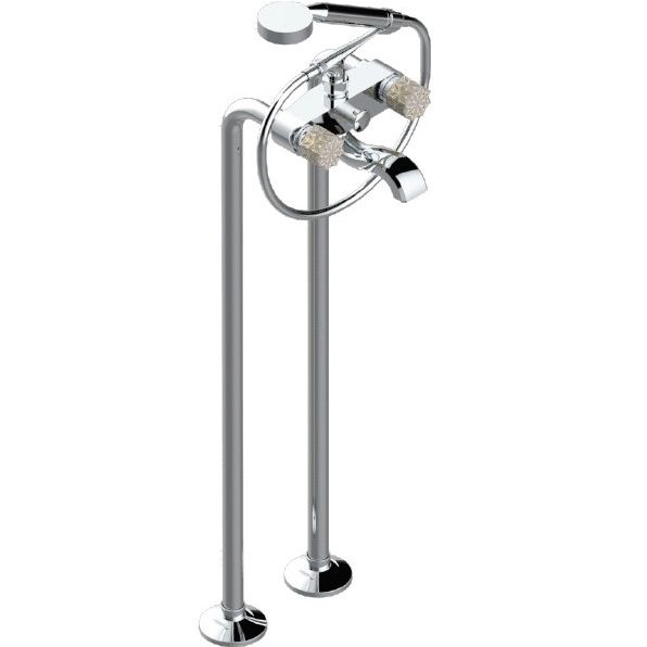 Смеситель для ванны напольный THG Nihal Porcelaine Ivoire U2N-A02-13CS (хром, айвори)