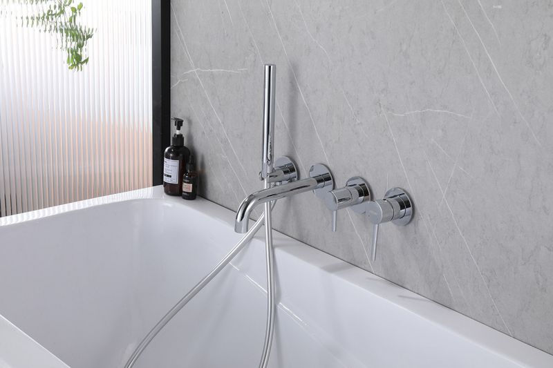 Смеситель для ванны скрытого монтажа Abber Wasser Kreis AF8130 (хром), без донного клапана