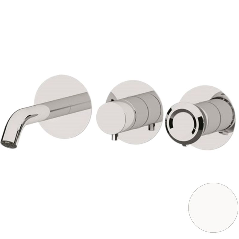 Смеситель для ванны скрытого монтажа Remer Element ET54D2PBO (белый матовый), с изливом