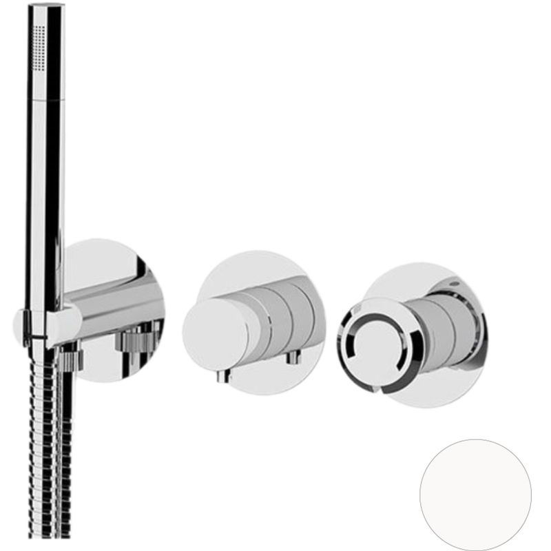 Смеситель для ванны скрытого монтажа Remer Element ET97D2PBO (белый матовый)