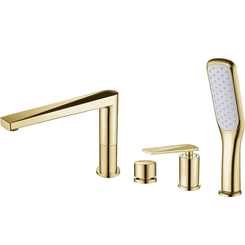 Смеситель на борт ванны Boheme Venturo 380 (золотой), с изливом