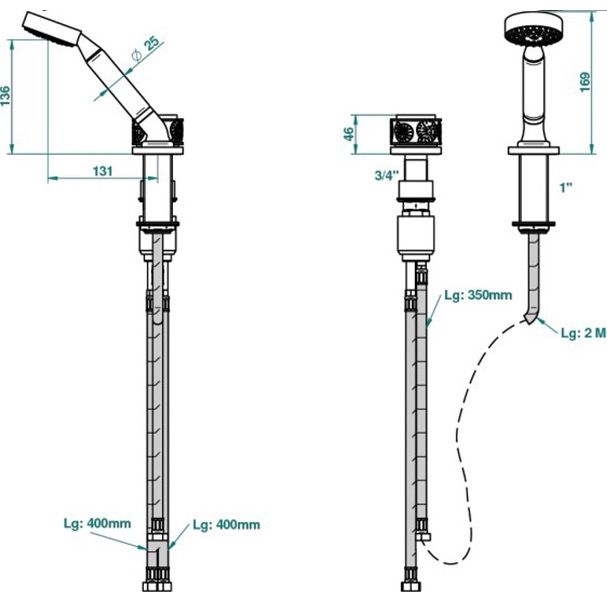 Смеситель на борт ванны THG Island U5B-F30-6532/60A (золотой), прогрессивный