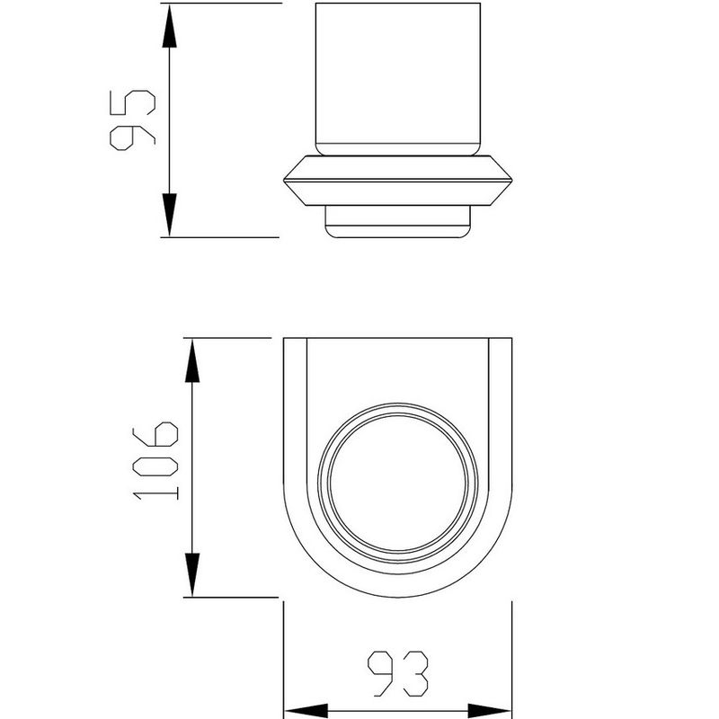 Стакан для зубных щеток Abber Nord AA1556SP (сатин)