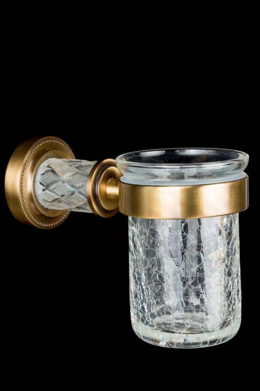 Стакан для зубных щеток настенный Boheme Murano Cristal 10904-CRST-BR (бронза)