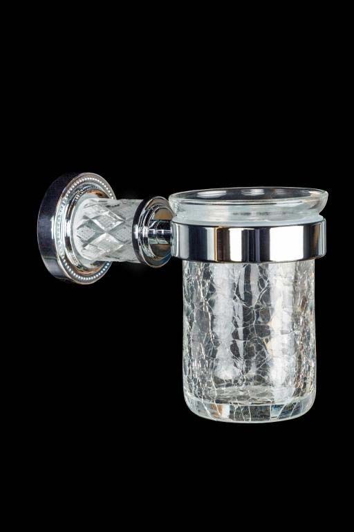 Стакан для зубных щеток настенный Boheme Murano Cristal 10904-CRST-CH (хром)