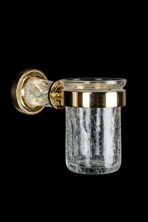 Стакан для зубных щеток настенный Boheme Murano Cristal 10904-CRST-G (золотой)
