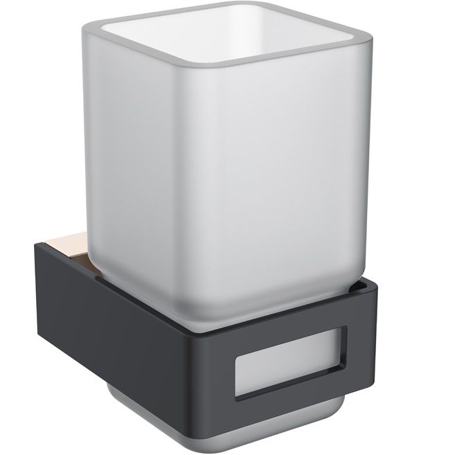 Стакан для зубных щеток Boheme Q 10944-G-B (золотой, черный)