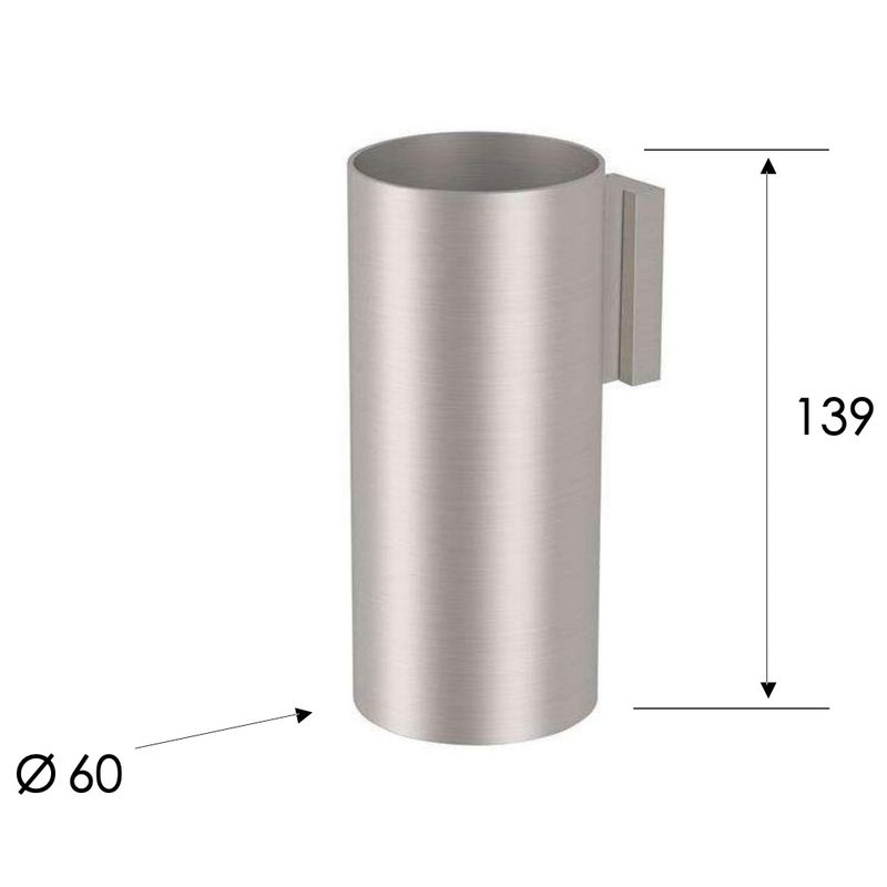Стакан настенный Remer Inox SSXI15 (сталь)