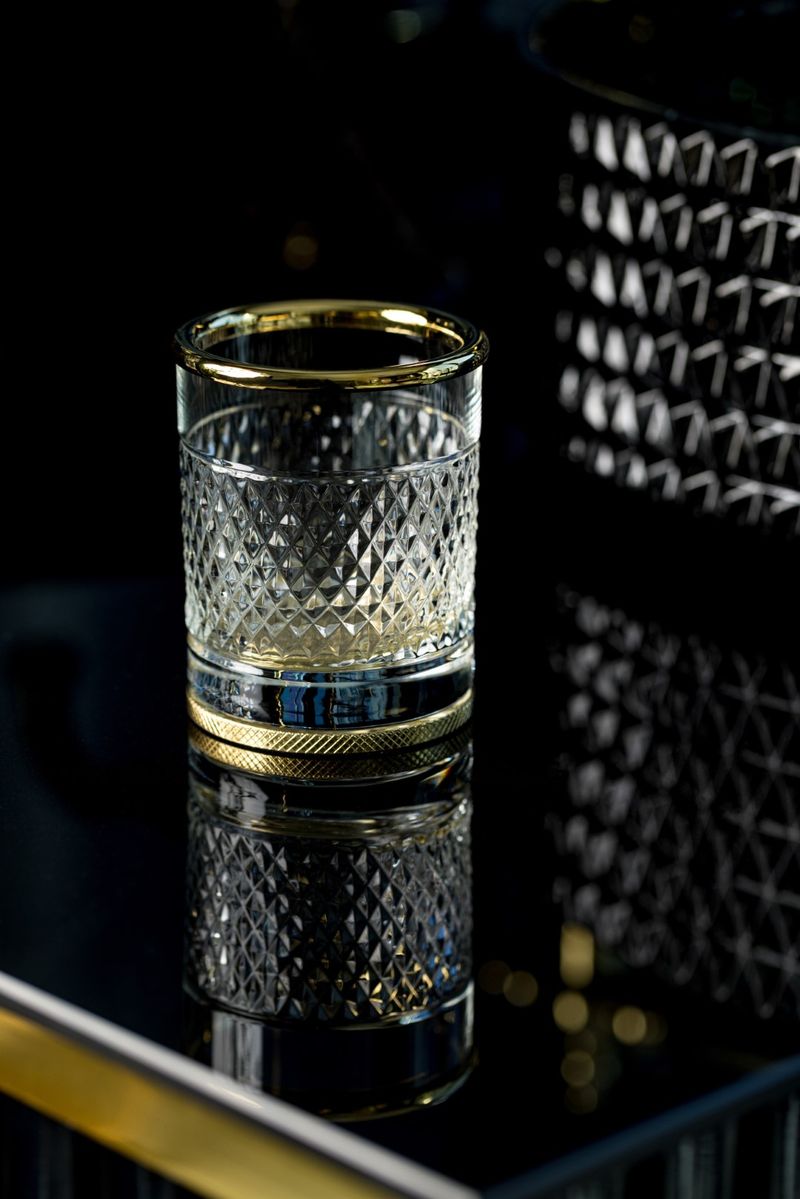 Стакан настольный Boheme Aura 10252-G (золотой)
