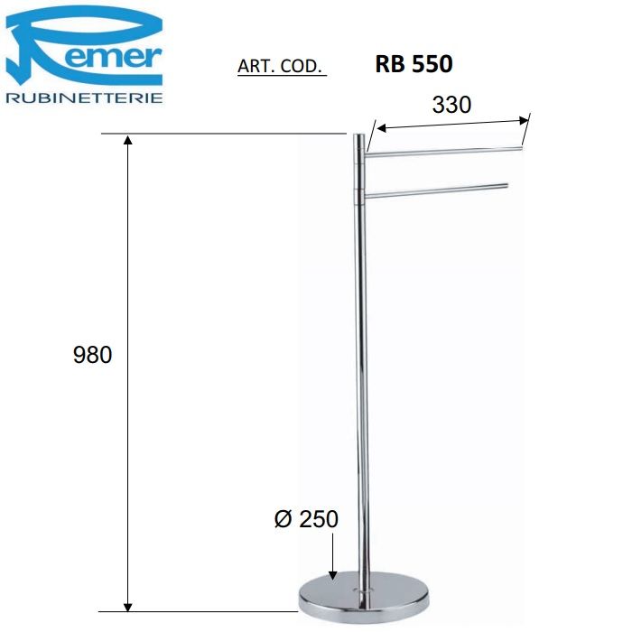 Стойка для полотенец Remer RB RB550CR (хром)