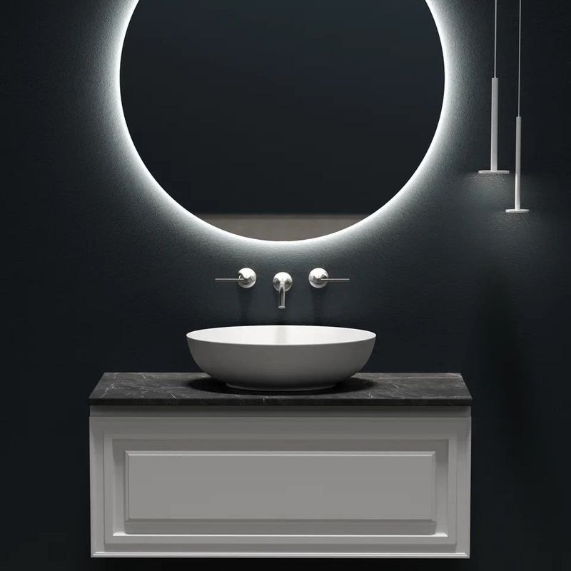 Столешница Sancos TT100A1 Black sky 100х46х2.1 (черный), без отверстия под смеситель