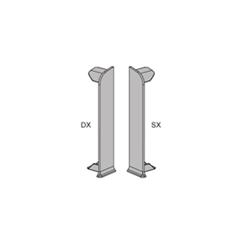 Заглушка Progress Profiles Proskirting PKTDSAA 80/5 (серебро)