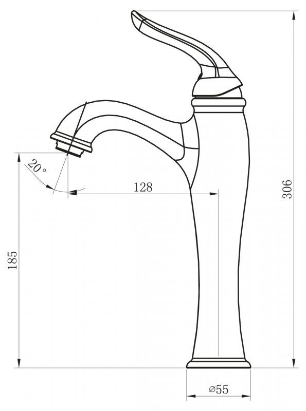 Смеситель для раковины BelBagno Tiffani TIF-LMC-CRM