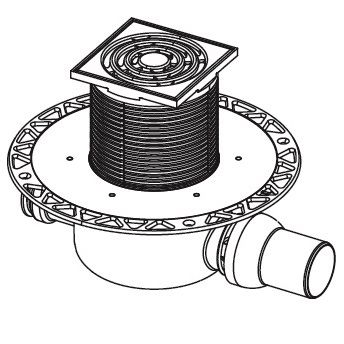 Душевой трап Tece TECEdrainpoint S 120  3601200, горизонтальный с универсальным фланцем Seal System