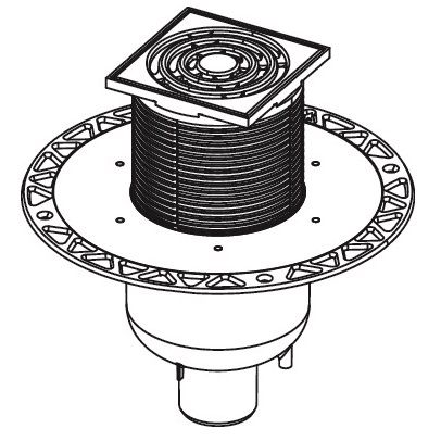 Душевой трап Tece TECEdrainpoint S 130 DN50 3601300, вертикальный с универсальным фланцем Seal System