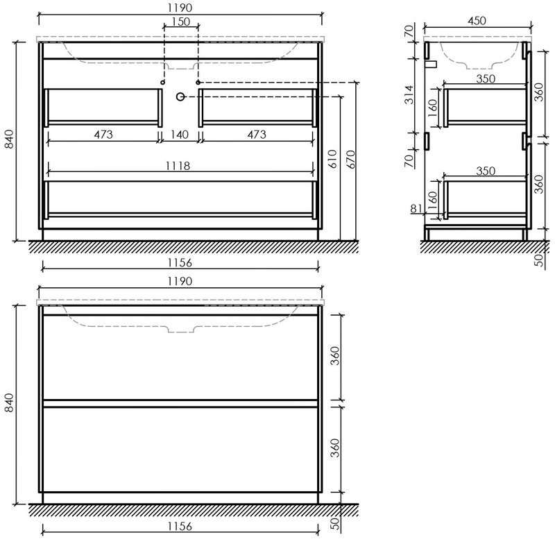 Тумба напольная Sancos Либра напольная (Libra Floor) LB120F-1ECH 119х45х84 (дуб чарльстон)