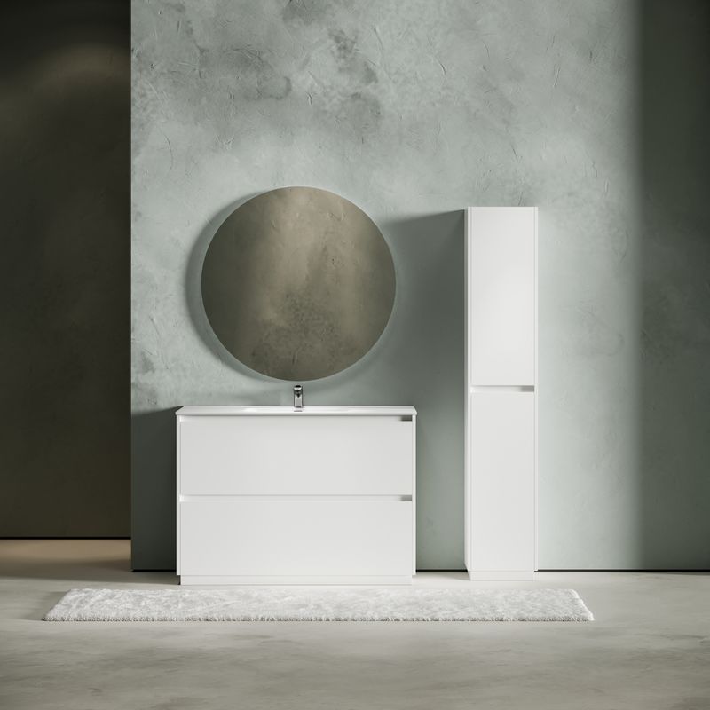 Тумба напольная Sancos Либра напольная (Libra Floor) LB120F-1W 119х45х84 (белый глянцевый)