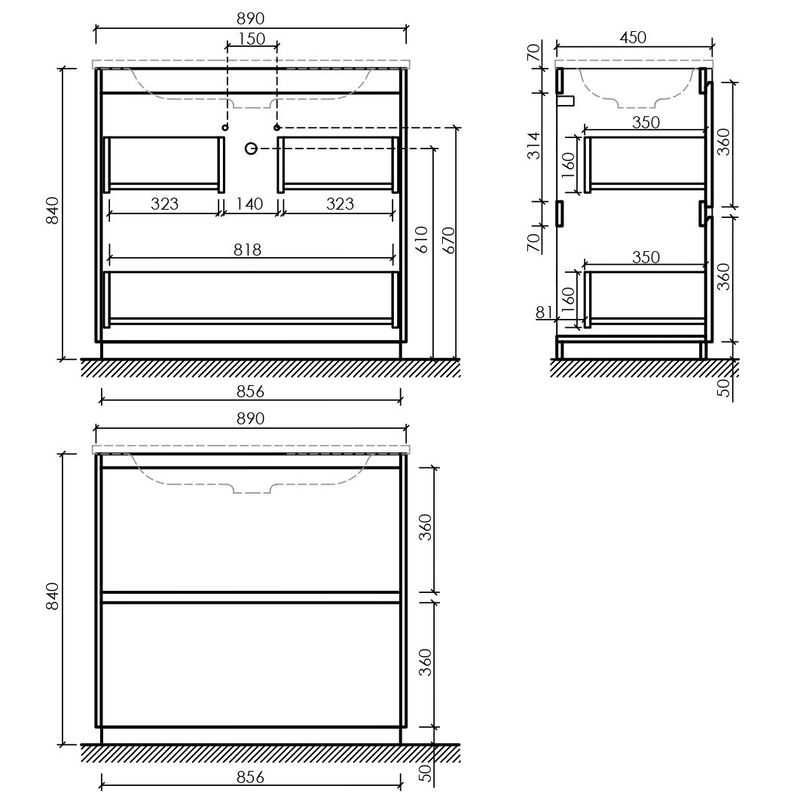 Тумба напольная Sancos Либра напольная (Libra Floor) LB90FEG 89х45х84 (дуб галифакс)