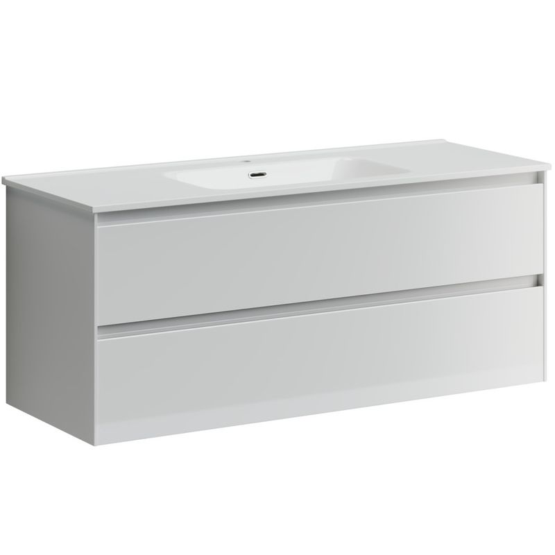 Тумба подвесная Sancos Cento / Сто CN120-1W 119х45х50 (белый), глянец
