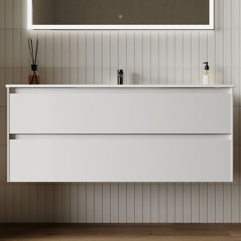 Тумба подвесная Sancos Cento / Сто CN120-1W 119х45х50 (белый), глянец