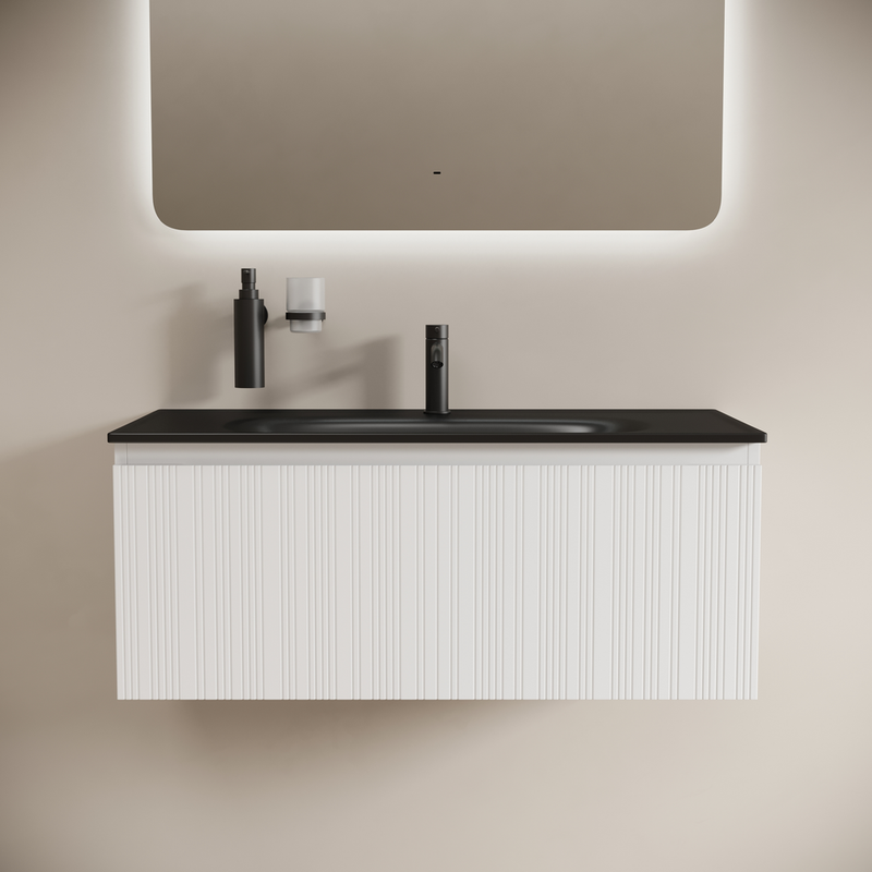 Тумба подвесная Sancos Код (Code) CD100W 99х45.3х40 (белый), с одним ящиком