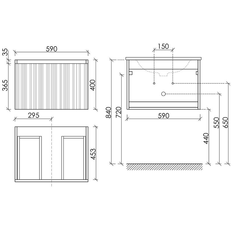 Тумба подвесная Sancos Код (Code) CD60W 59x45.3х40 (белый), с одним ящиком