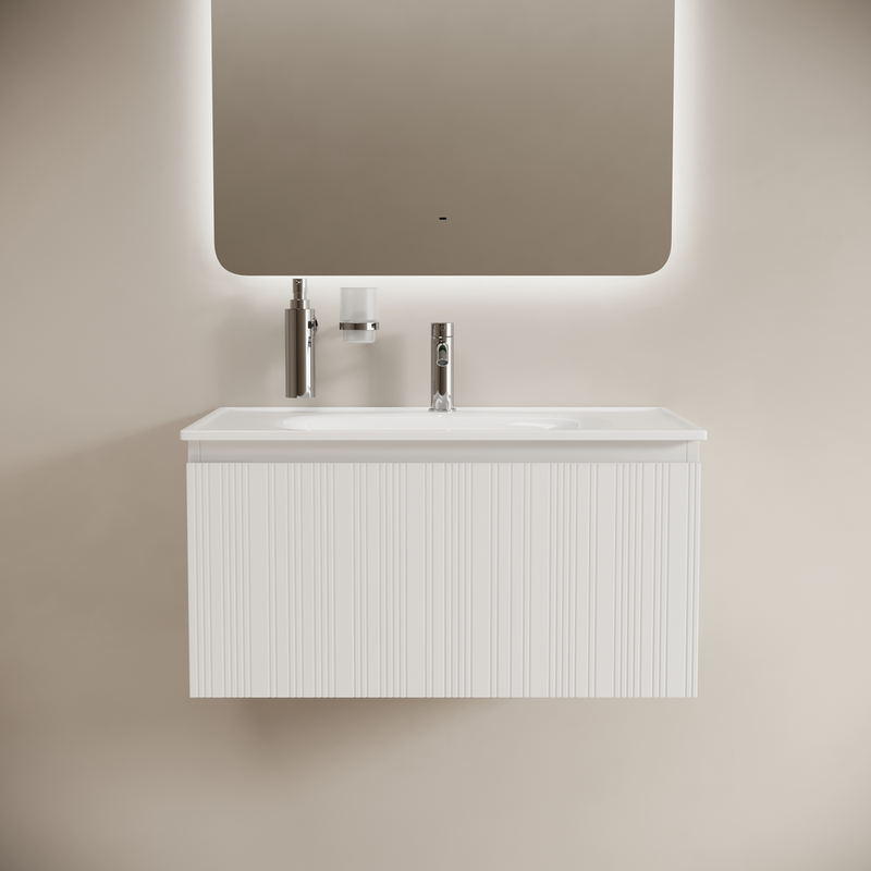 Тумба подвесная Sancos Код (Code) CD80W 78.5х45.3х40 (белый), с одним ящиком