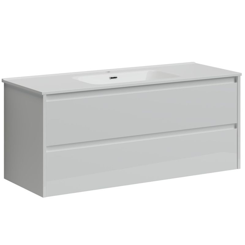 Тумба подвесная Sancos Либра (Libra) LB120-1W 119х45х50 (белый глянцевый)