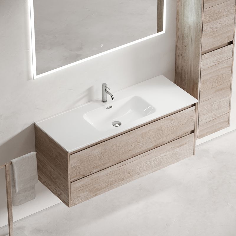 Тумба подвесная Sancos Либра (Libra) LB120-1EG 119х45х50 (дуб галифакс)