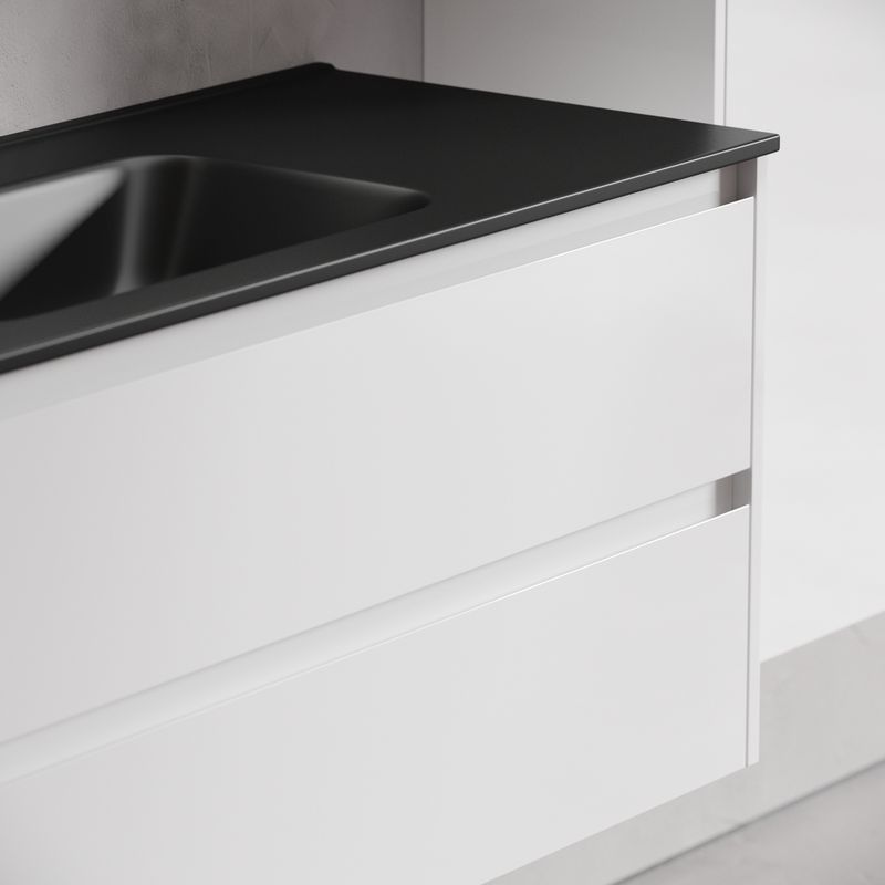 Тумба подвесная Sancos Либра (Libra) LB120-1W 119х45х50 (белый глянцевый)