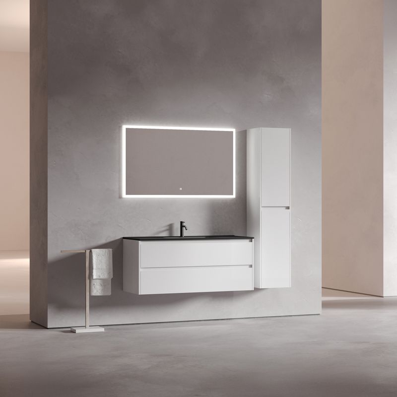 Тумба подвесная Sancos Либра (Libra) LB120-1W 119х45х50 (белый глянцевый)