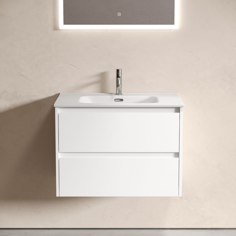 Тумба подвесная Sancos Либра (Libra) LB70W 69х45х50 (белый глянцевый)