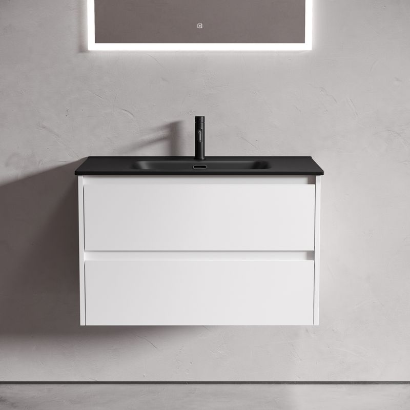 Тумба подвесная Sancos Либра (Libra) LB80W 79х45х50  (белый глянцевый)