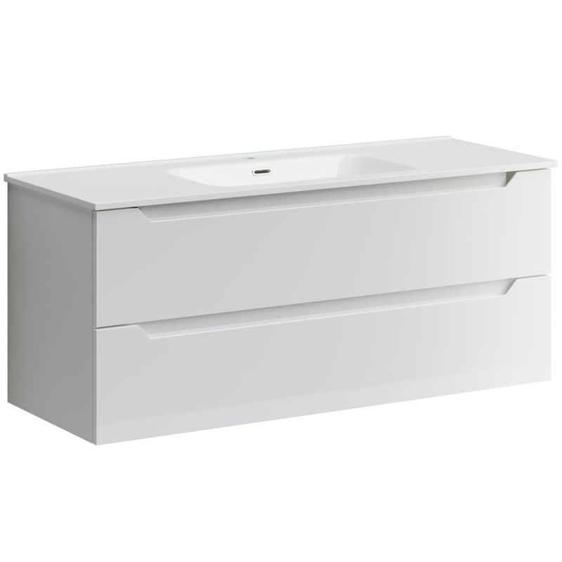 Тумба подвесная Sancos Norma 2.0 NR2.0120-1W 119х45х50 (белый), глянец
