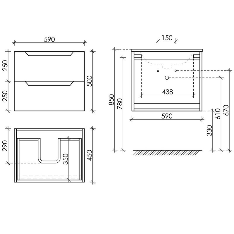 Тумба подвесная Sancos Norma 2.0 NR2.060W 59х45х50 (белый), глянец