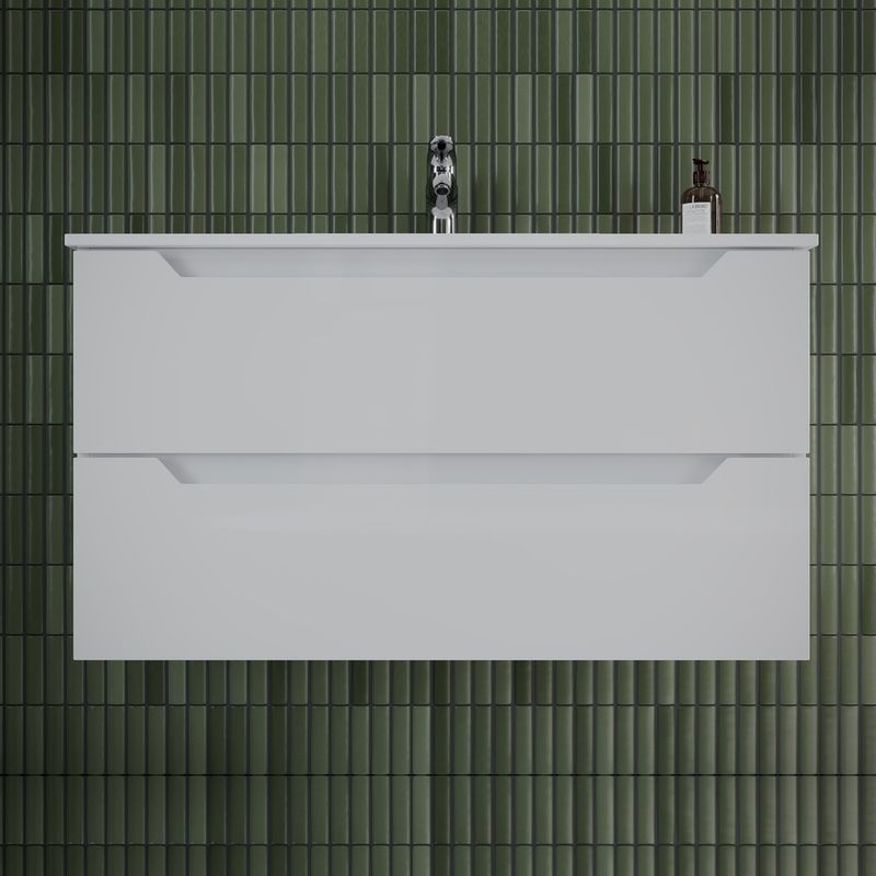 Тумба подвесная Sancos Norma 2.0 NR2.090W 89х45х50 (белый), глянец