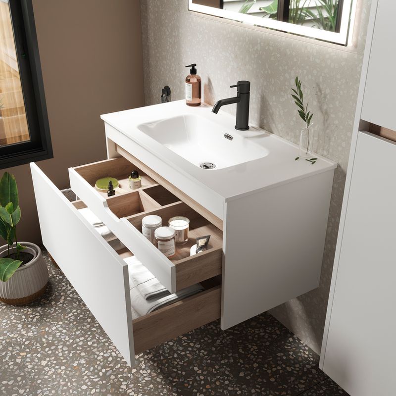 Тумба подвесная Sancos Smart SM60W 59х45х50 (белый), глянец