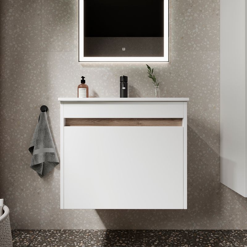 Тумба подвесная Sancos Smart SM60W 59х45х50 (белый), глянец