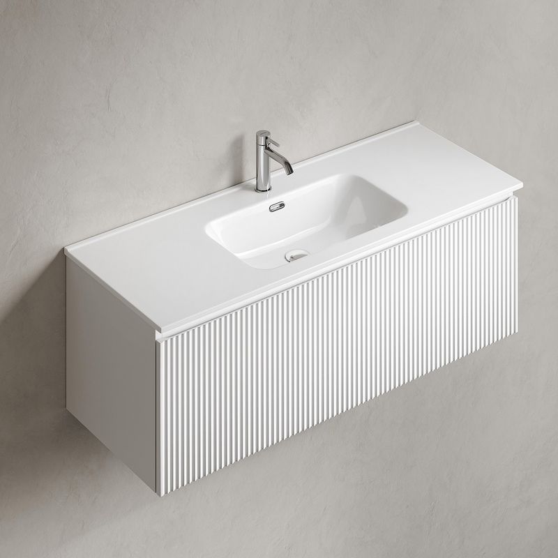 Тумба подвесная Sancos Сноб Р 1.0 (Snob R 1.0) SNR1.0120W 119.5х44.5х40.6 (белый матовый)