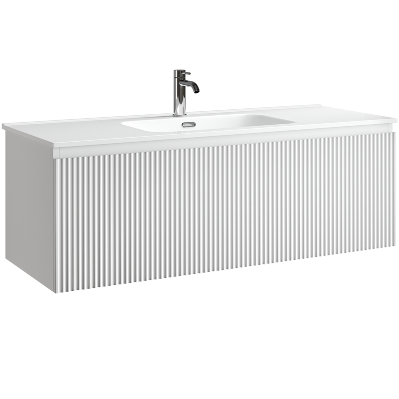 Тумба подвесная Sancos Сноб Р 1.0 (Snob R 1.0) SNR1.0120W 119.5х44.5х40.6 (белый матовый)