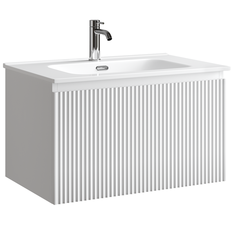 Тумба подвесная Sancos Сноб Р 1.0 (Snob R 1.0) SNR1.070W 69х44.5х40.6 (белый матовый)