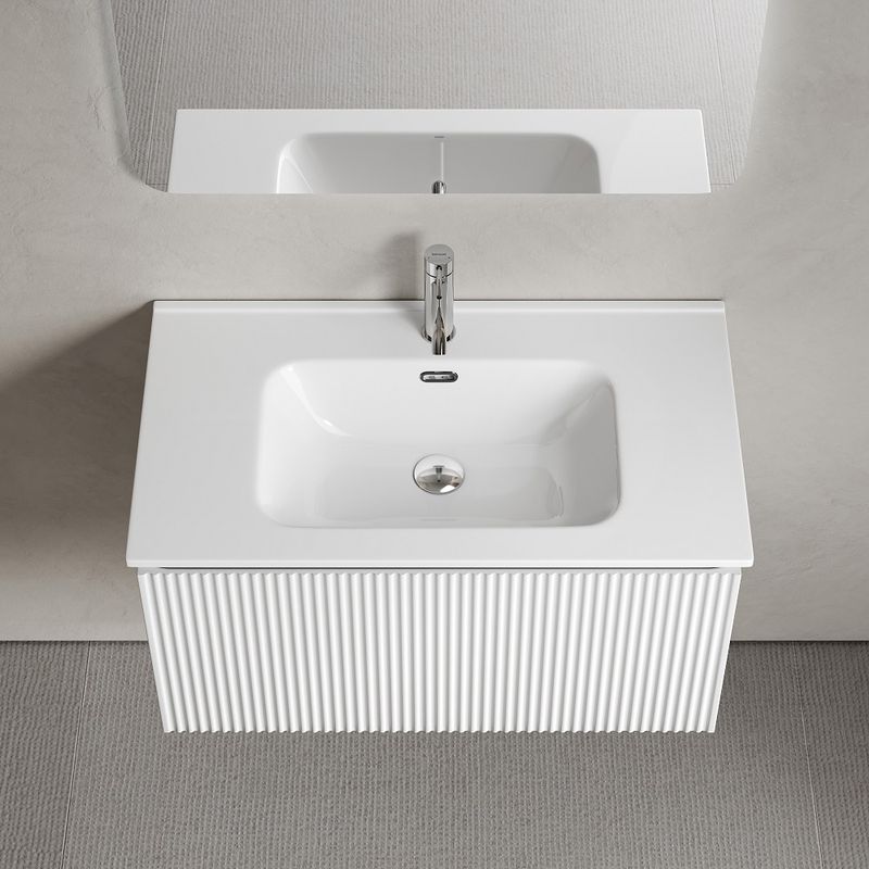 Тумба подвесная Sancos Сноб Р 1.0 (Snob R 1.0) SNR1.080W 79х44.5х40.6 (белый матовый)