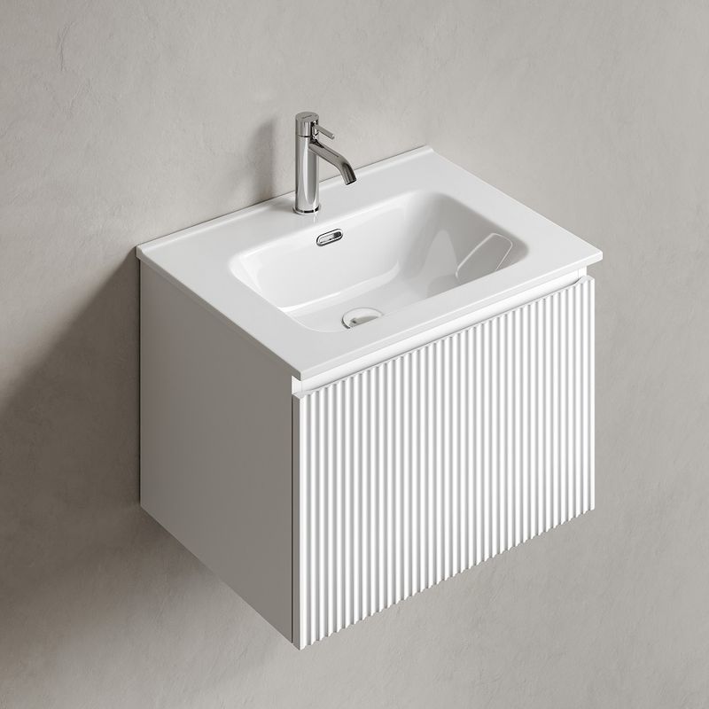 Тумба подвесная Sancos Сноб Р 1.0 (Snob R 1.0) SNR1.060W 59х44.5х40.6 (белый матовый)