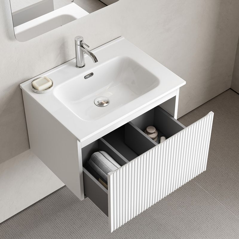 Тумба подвесная Sancos Сноб Р 1.0 (Snob R 1.0) SNR1.060W 59х44.5х40.6 (белый матовый)