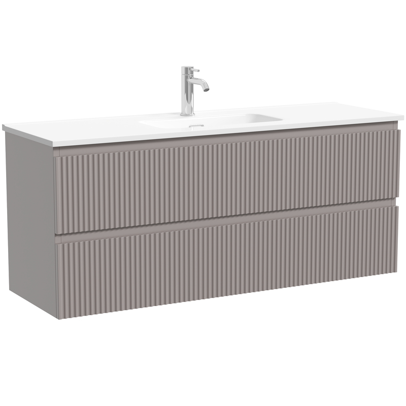 Тумба подвесная Sancos Сноб Р (Snob R) SNR120/39SM 119.5х39х50 (пыльная роза)