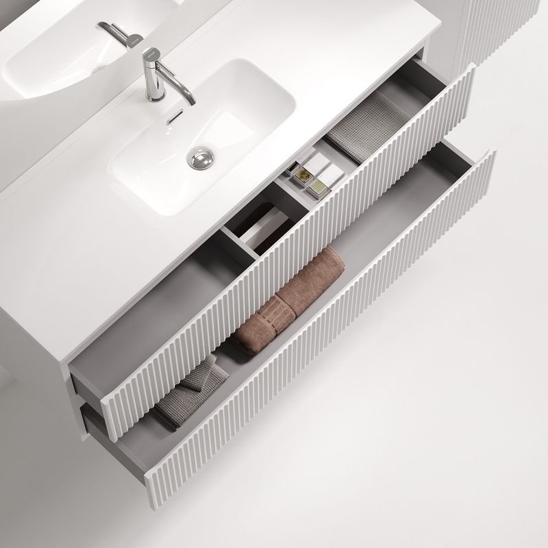 Тумба подвесная Sancos Сноб Р (Snob R) SNR120/39W 119.5х39х50 (белый матовый)