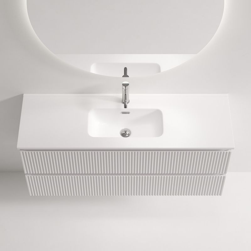 Тумба подвесная Sancos Сноб Р (Snob R) SNR120/39W 119.5х39х50 (белый матовый)