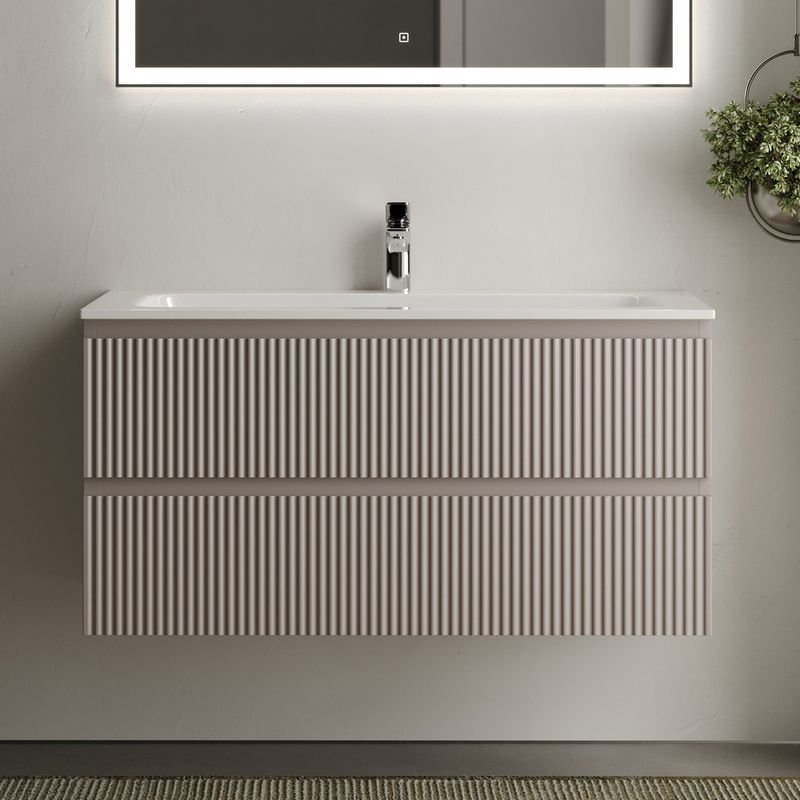 Тумба подвесная Sancos Сноб Р (Snob R) SNR100SM 99.5х44.5х50 (пыльная роза)